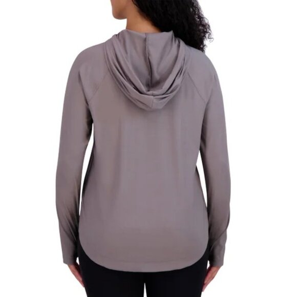 SAGE Women's Lightweight Hoodie, Long Sleeve, Gray, Medium - Picture 3 of 6